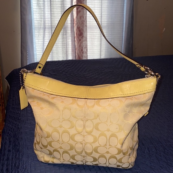Coach Yellow Monogram Purse - Picture 4 of 9